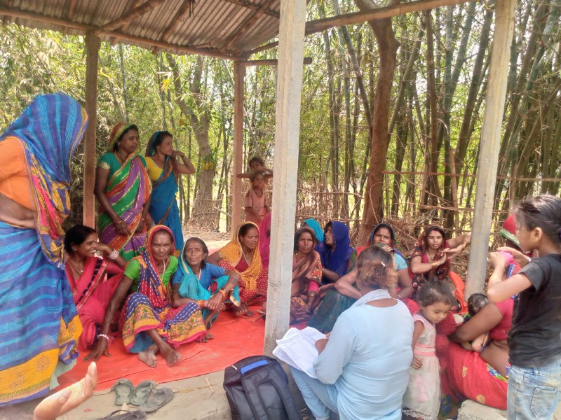 Community orientations about climate change and its effects on various sectors, including agriculture and livestock, on Tilathi Koladi 4, Ram Tole, Saptari on April 18