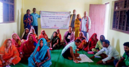 post-training support for farmers on climate-smart agriculture in Saptari.