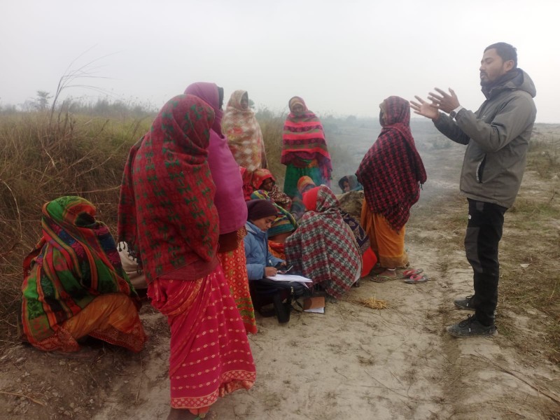 Launch of the Climate Smart Farmers Field School (CSFFS) in Tilathi Koiladi, Saptari